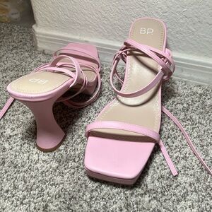 Betta pink BP lace up heels